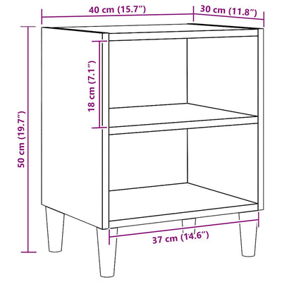 Artisan oak yöpöytäkaappi Milanca 40x30x50cm (puinen)