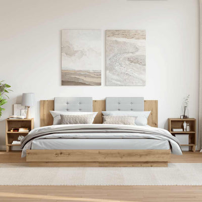 Yöpöytäkaapit Milanca (2 kpl käsityöläinen tammi puinen)