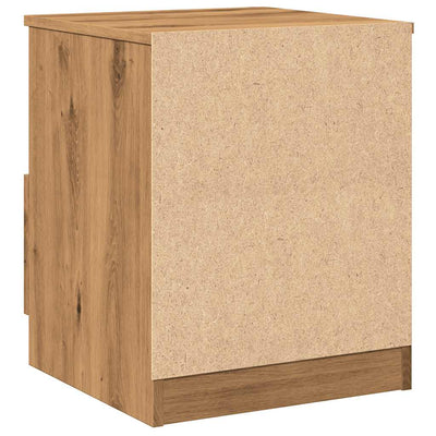Yöpöytäkaapit 2 kpl käsityöläinen tammi 40x40x50cm tekninen puu