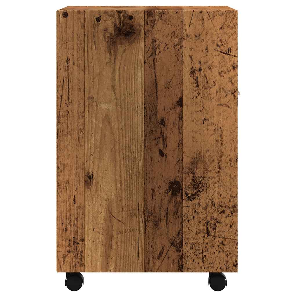 Vanha puu pyöräkaappi Kaspar 33x38x60cm (puinen)