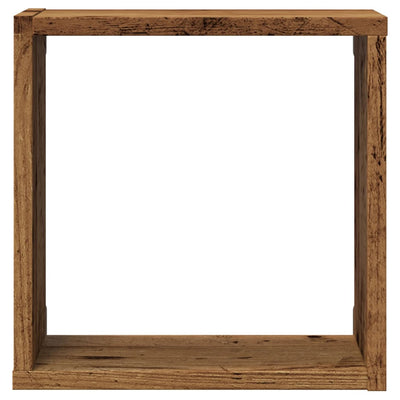 Seinäkuutiohyllyt 4 kpl vanhaa puuta 30x15x30cm teknillinen puu