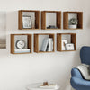 Wall Cube Hyllyt 6 kpl Vanha Puu 30x15x30 cm Teknillinen Puu