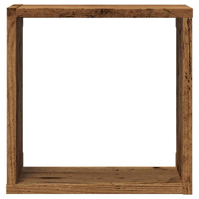 Wall Cube Hyllyt 6 kpl Vanha Puu 30x15x30 cm Teknillinen Puu