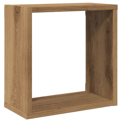 Wall Cube Hyllyt 4 kpl käsityöläinen tammi tekninen puu