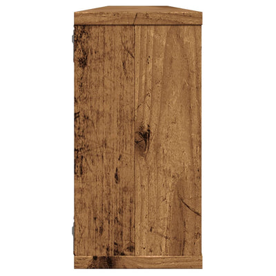 Kuutioseinähyllyt 2 kpl Vanha Puu 100x15x30 cm lastulevy
