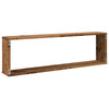 Kuutioseinähyllyt 2 kpl Vanha Puu 100x15x30 cm lastulevy