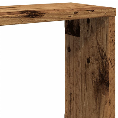 Kuutioseinähyllyt 2 kpl Vanha Puu 100x15x30 cm lastulevy