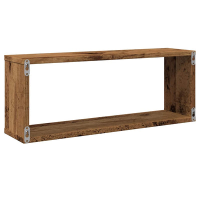 Kuutioseinähyllyt 6 kpl Vanha Puu 60x15x23 cm lastulevy