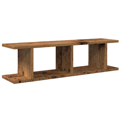 Seinähyllyt 2 kpl vanhaa puuta 75x18x20 cm tekninen puu
