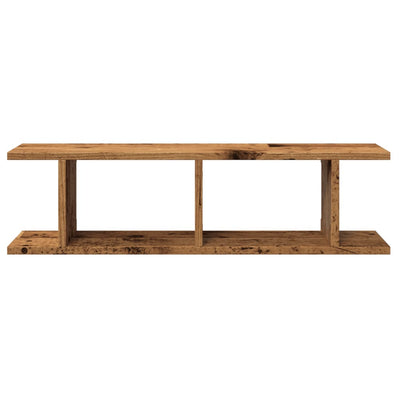 Seinähyllyt 2 kpl vanhaa puuta 75x18x20 cm tekninen puu
