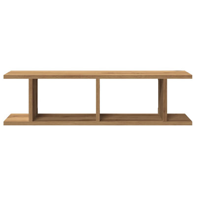 Seinähyllyt 2 kpl käsityöläinen tammi 75x18x20 cm tekninen puu