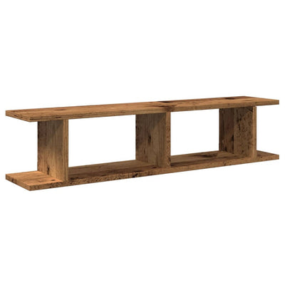 Seinähyllyt 2 kpl Old Wood 90x18x20 cm Engineered Wood