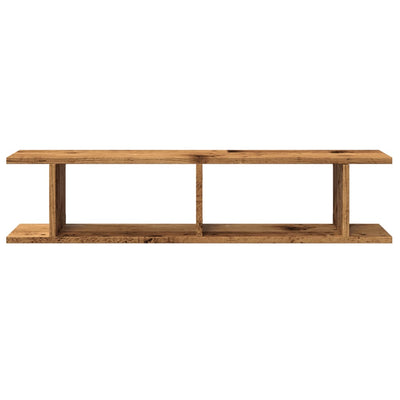 Seinähyllyt 2 kpl Old Wood 90x18x20 cm Engineered Wood