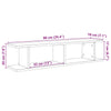 Seinähyllyt 2 kpl Old Wood 90x18x20 cm Engineered Wood