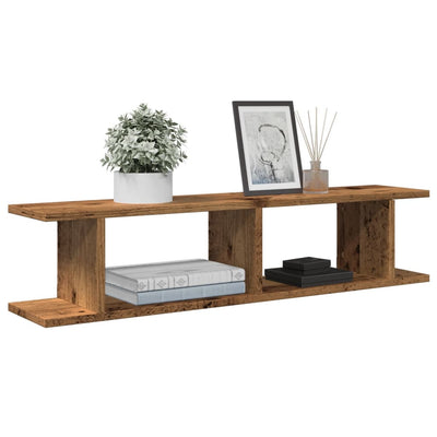 Seinähyllyt 2 kpl Old Wood 90x18x20 cm Engineered Wood