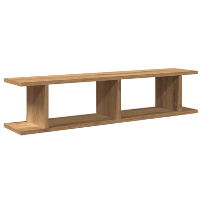 seinähyllyt 2 kpl käsityöläinen tammi 90x18x20 cm tekninen puu