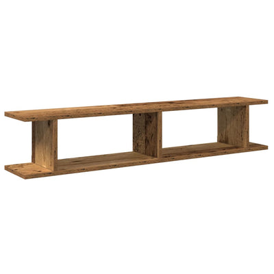 Seinähyllyt 2 kpl vanhaa puuta 105x18x20 cm tekninen puu