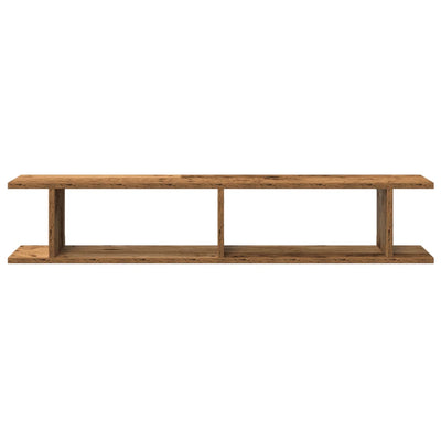 Seinähyllyt 2 kpl vanhaa puuta 105x18x20 cm tekninen puu