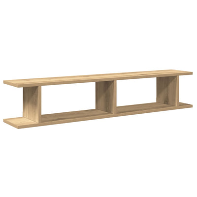 seinähyllyt 2 kpl käsityöläinen tammi 105x18x20 cm tekninen puu