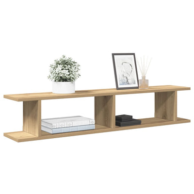 seinähyllyt 2 kpl käsityöläinen tammi 105x18x20 cm tekninen puu