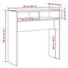 Konsolipöytä vanhaa puuta 78x30x80 cm lastulevy
