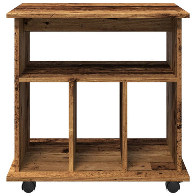 Vanha puu kaappi pyörillä Gagriel 60x45x60cm (lastulevy)