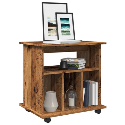 Vanha puu kaappi pyörillä Gagriel 60x45x60cm (lastulevy)