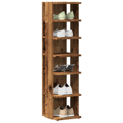 Kenkäkaapit 2 kpl vanha puu 28x27x102 cm tekninen puu