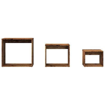 Sarjapöydät Alberto (3 kpl vanha puu puinen)