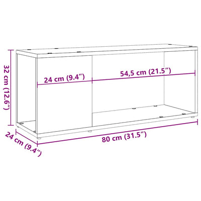 TV-taso käsityöläinen tammi 80x24x32 cm tekninen puu