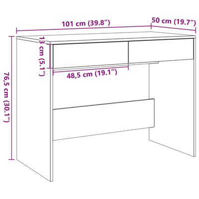 Työpöytä artesaani tammi 101x50x76,5 cm tekninen puu