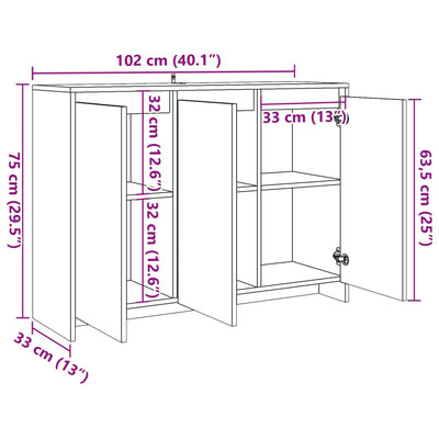 Vanha puu senkki Cellus 102x33x75cm (puinen)