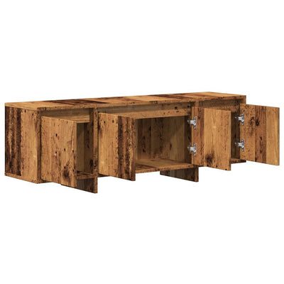 TV-taso vanhaa puuta 120x30x40,5 cm lastulevy