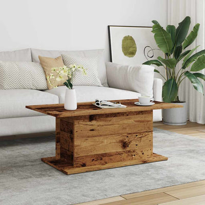 Sohvapöytä vanhaa puuta 102x55,5x40 cm lastulevy