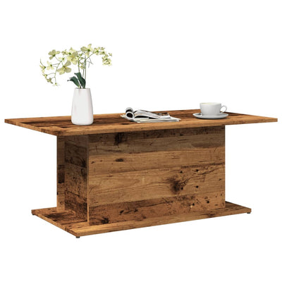 Sohvapöytä vanhaa puuta 102x55,5x40 cm lastulevy