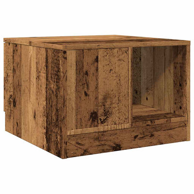 Sohvapöytä vanhaa puuta 50x50x36 cm lastulevy