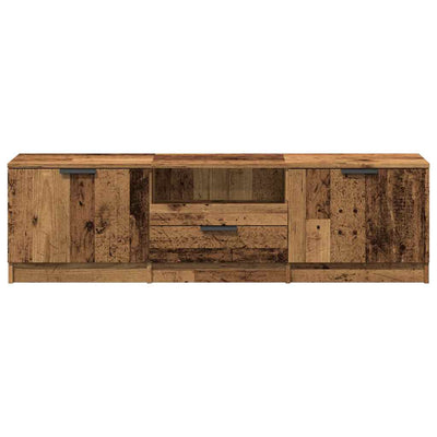TV Kaappi vanhaa puuta 140x35x40 cm suunniteltu puu