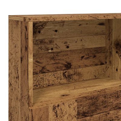 Vanha puu päätykaappi Haig 140x19x103,5cm