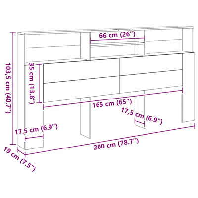 Artesaani tammi seinäkaappi Haig 200x19x103,5cm (puinen)
