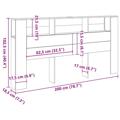 Artesaani tammi seinäkaappi Petricei 200x18,5x102,5cm (puinen)