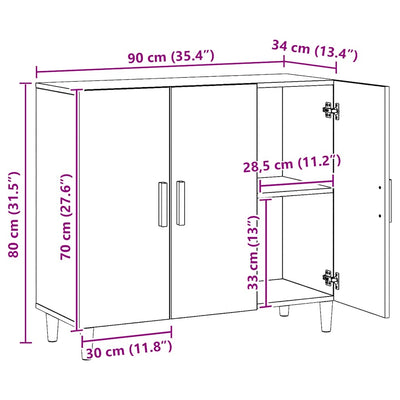 Artesaani tammi senkki Trotus 90x34x80cm (puinen)