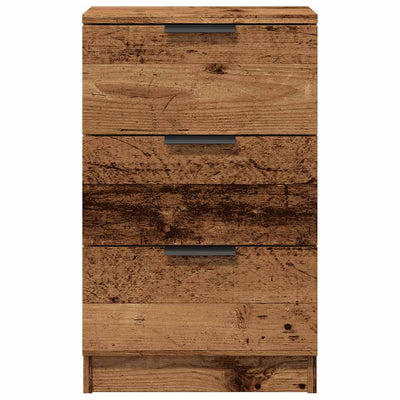 Vanha puu yöpöydät Panfilimon 40x36x65cm (2 kpl lastulevy)