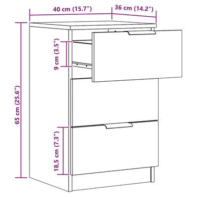 Artesaani tammi yöpöytä Panfilimon 40x36x65cm (puinen)