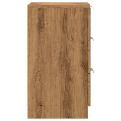 Yöpöydät 2 kpl artesaani tammi 40x36x65 cm tekninen puu