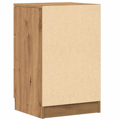 Yöpöydät 2 kpl artesaani tammi 40x36x65 cm tekninen puu