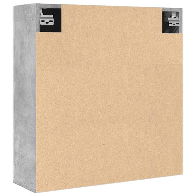 Betoninharmaa kylpyhuoneen peilikaappi Ghadib 64x20x66,5cm (lastulevy)