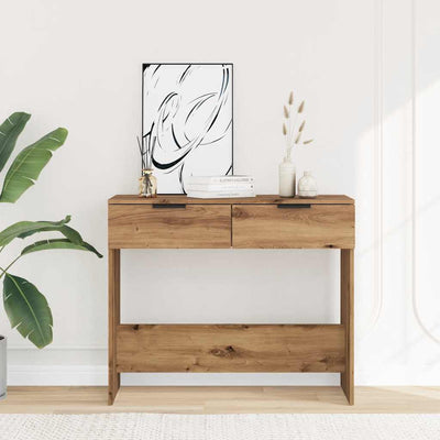 Konsolipöytä artesaani tammi 90x36x75 cm tekninen puu