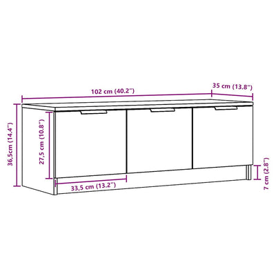 TV Kaappi vanhaa puuta 102x35x36,5 cm tekninen puu