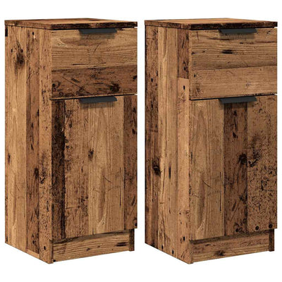 Senkit 2 kpl vanhaa puuta 30x30x70 cm tekninen puu