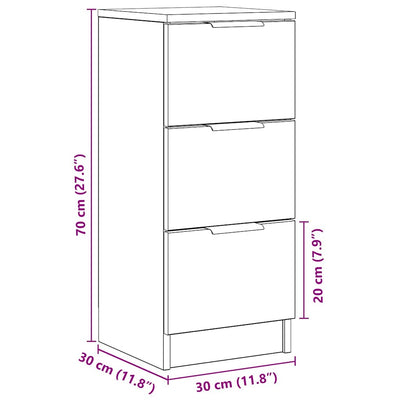 Artisan oak senkit Beygi 30x30x70cm (2 kpl engineered wood)